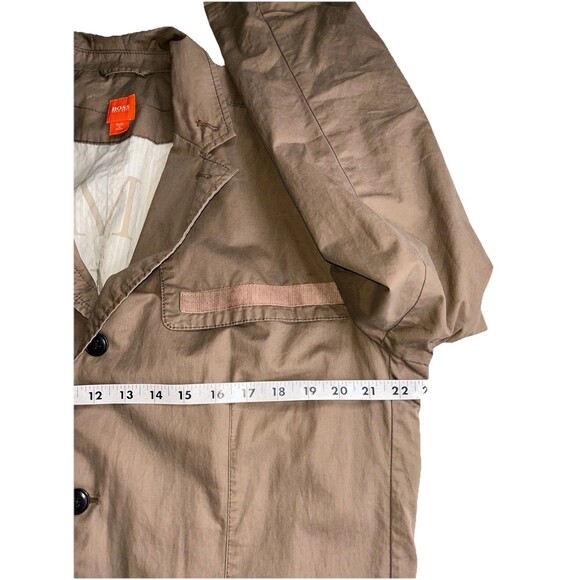 Hugo Boss Men Sz 46R Military Jacket Orange Label Cotton Canvas Sport Coat - Picture 12 of 15